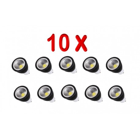 PACK 10 BOMBILLAS LED GU10 ELEGANCE COB 5W