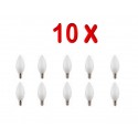 PACK 10 BOMBILLAS LED E14 VELA 6W