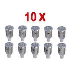 PACK DE 10 BOMBILLAS LED MR16 COB 10W 220V