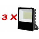 PACKDE 3 PROYECTORES LED LUMILEDS PROFESIONAL SMD 200W 26.000LUMENS