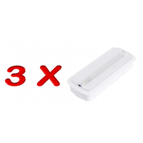 LUZ LED DE EMERGENCIA 3W + KIT DE INSTALACIÓN TECHO