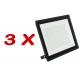 PACK DE 3 PROYECTORES LED SLIM SMD 100W