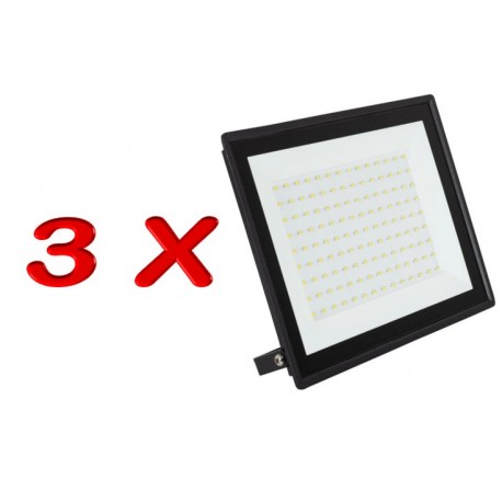 PACK DE 3 PROYECTORES LED SLIM SMD 100W