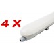 PACK DE 4 PANTALLAS LED ESTANCAS IP65 120CM 36W