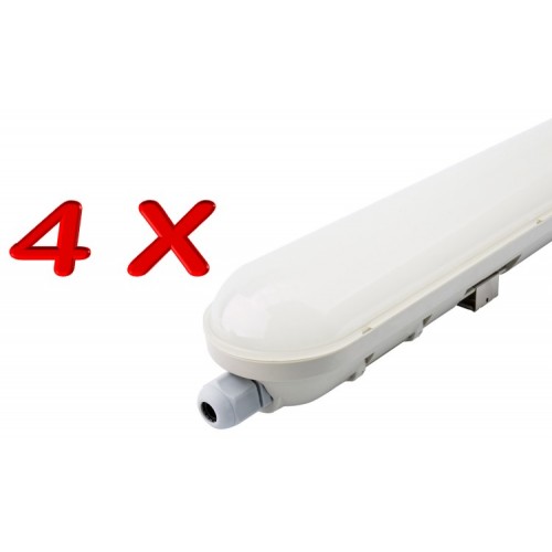 LOTE DE 4 PANTALLAS LED ESTANCAS IP65 150CM 48W