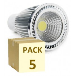 PACK DE 5 BOMBILLAS MR16 COB 7W 220V