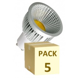 PACK DE 5 BOMBILLAS GU10 COB 5W