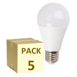 PACK DE 5 BOMBILLAS LED E27 A60 7W